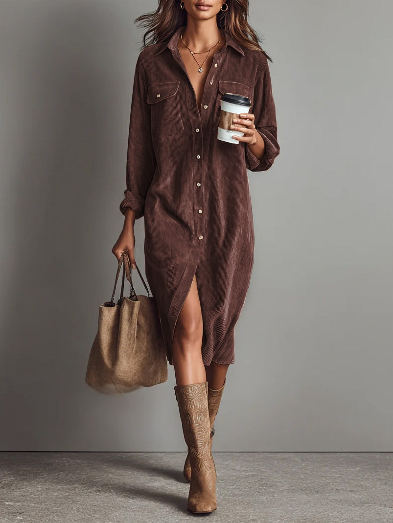 Béatrice Midi Dress Brown