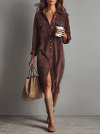 Béatrice Midi Dress Brown