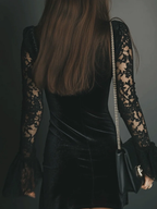 Vanie – Velvet and Lace Mini Dress