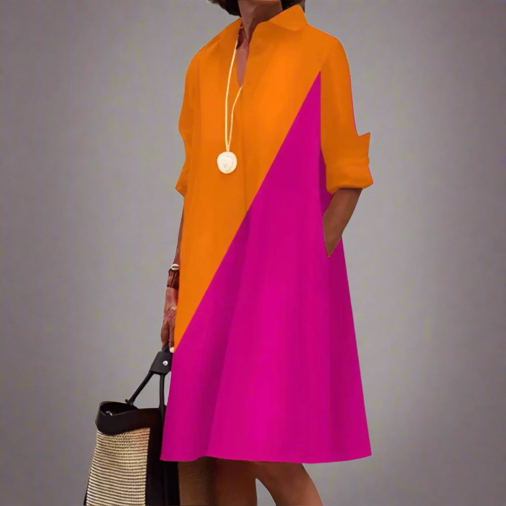Zola | Women's Cotton Oversized Collared Shirt Dress Casual