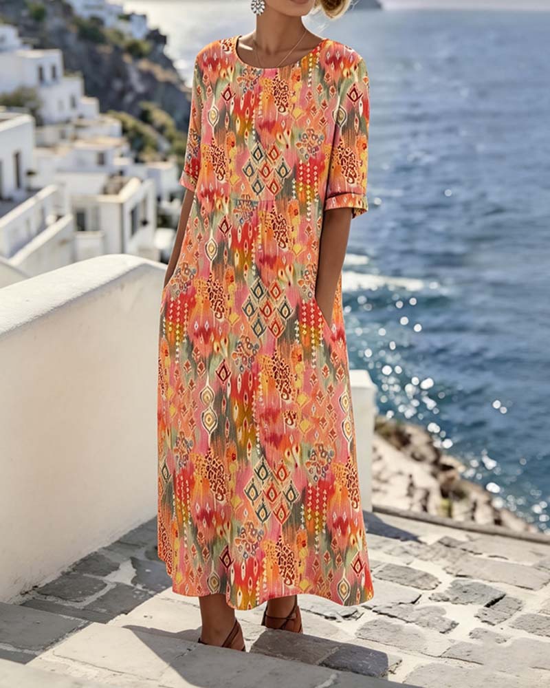 Emma | Loose & Light Floral Midi Dress