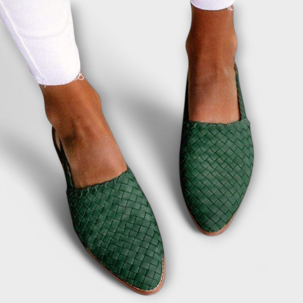 Aurora Woven Slingback Loafer - Green