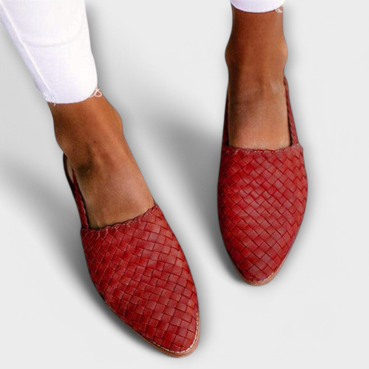 Aurora Woven Slingback Loafer - Red