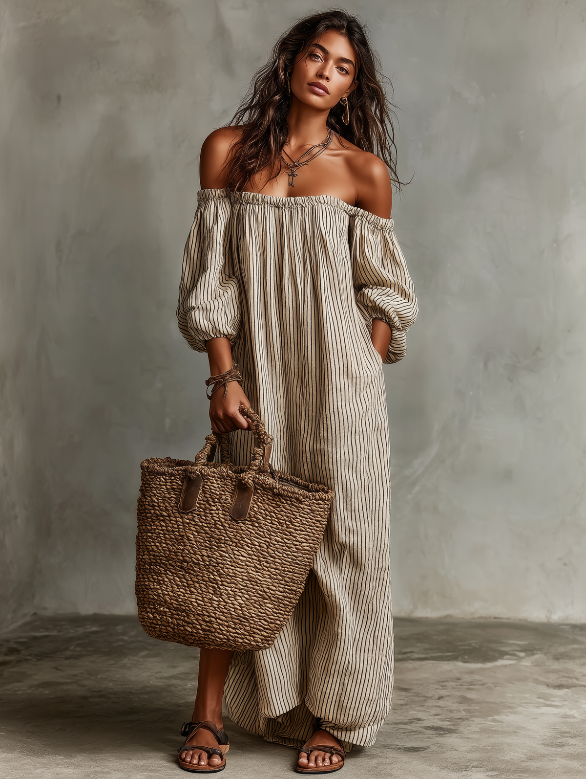 Elena | Flowing Off-Shoulder Maxi Dress