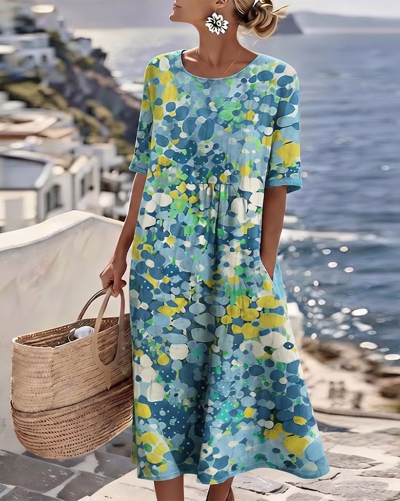 Elena | Loose & Light Floral Midi Dress