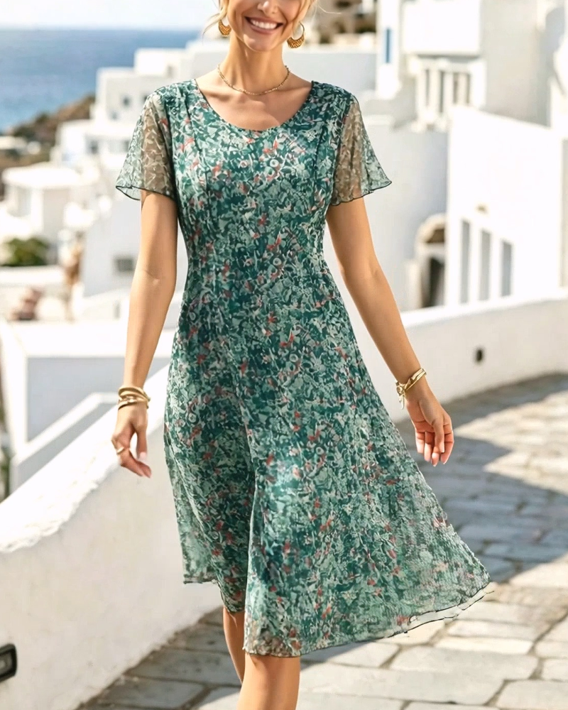 Ana | Loose & Light Floral Midi Dress
