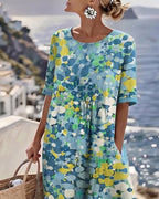 Elena | Loose & Light Floral Midi Dress