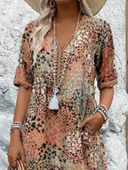Roxanne™ | Vibrant Floral Wrap Midi Dress