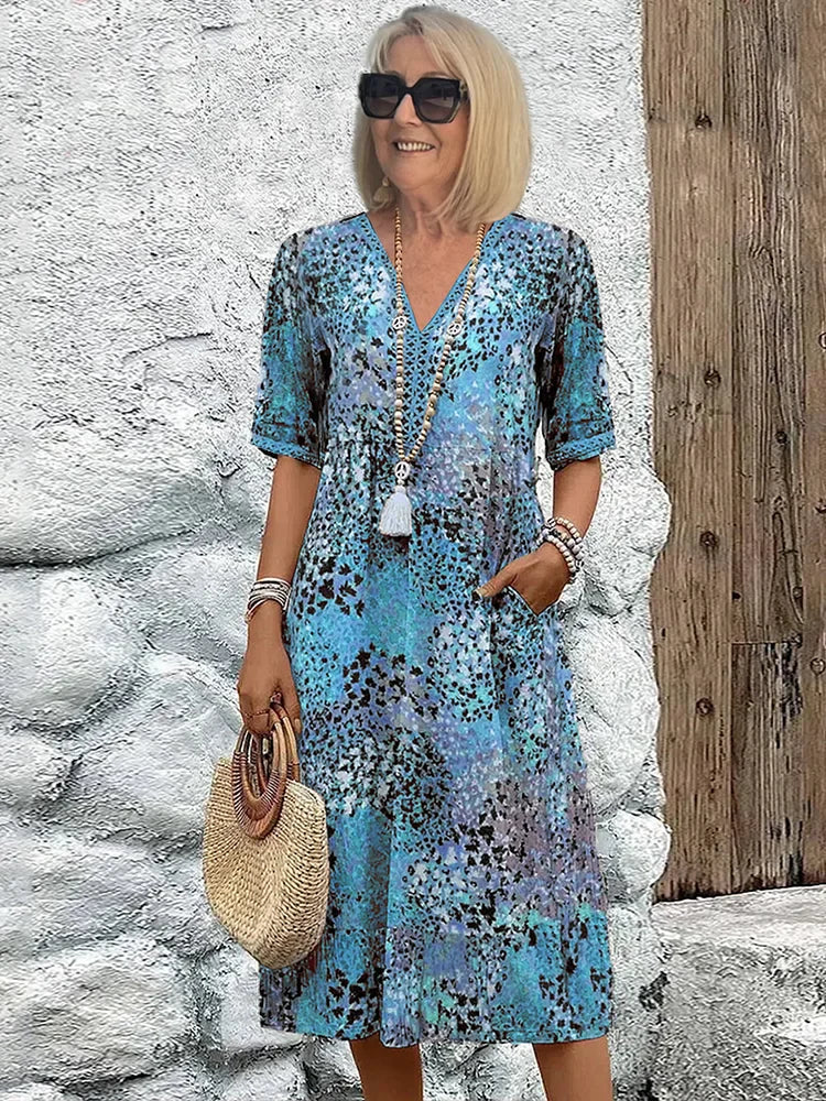 Maya Vibrant Midi Dress