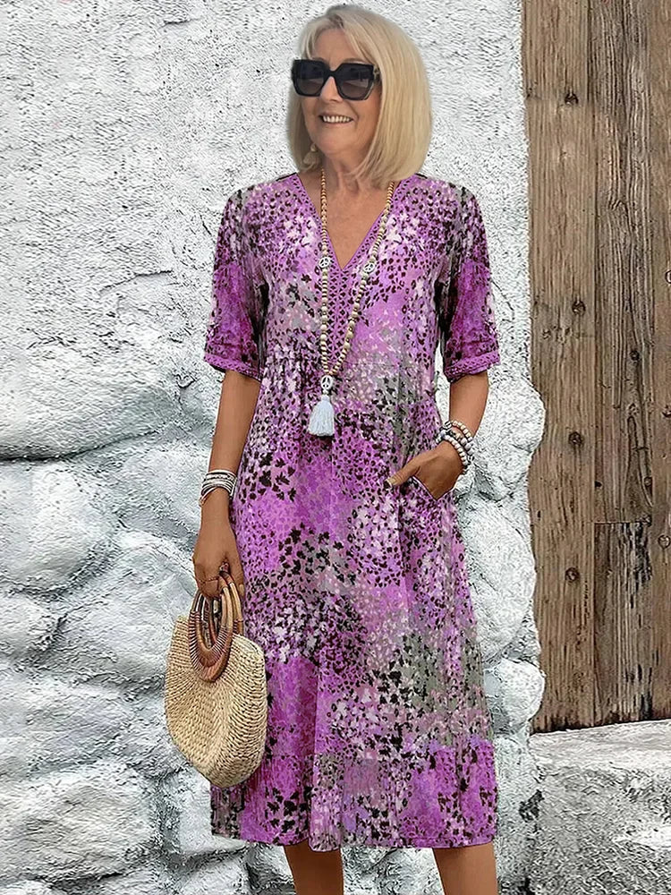 Maya Vibrant Midi Dress