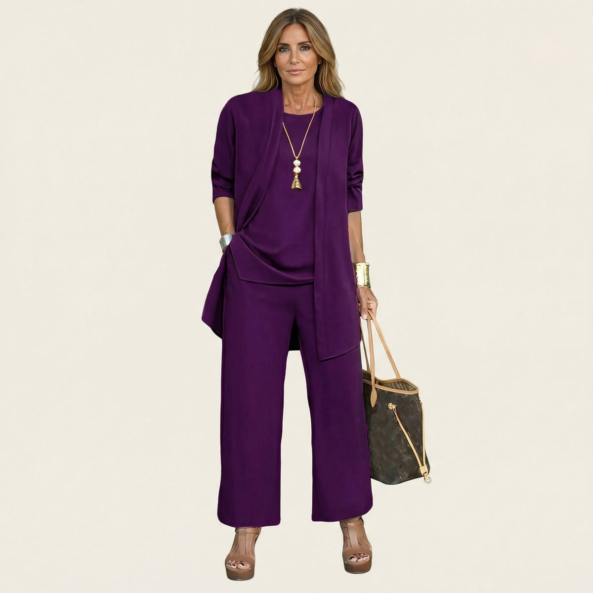Vivienne | Minimalist 3-Piece Set - Purple