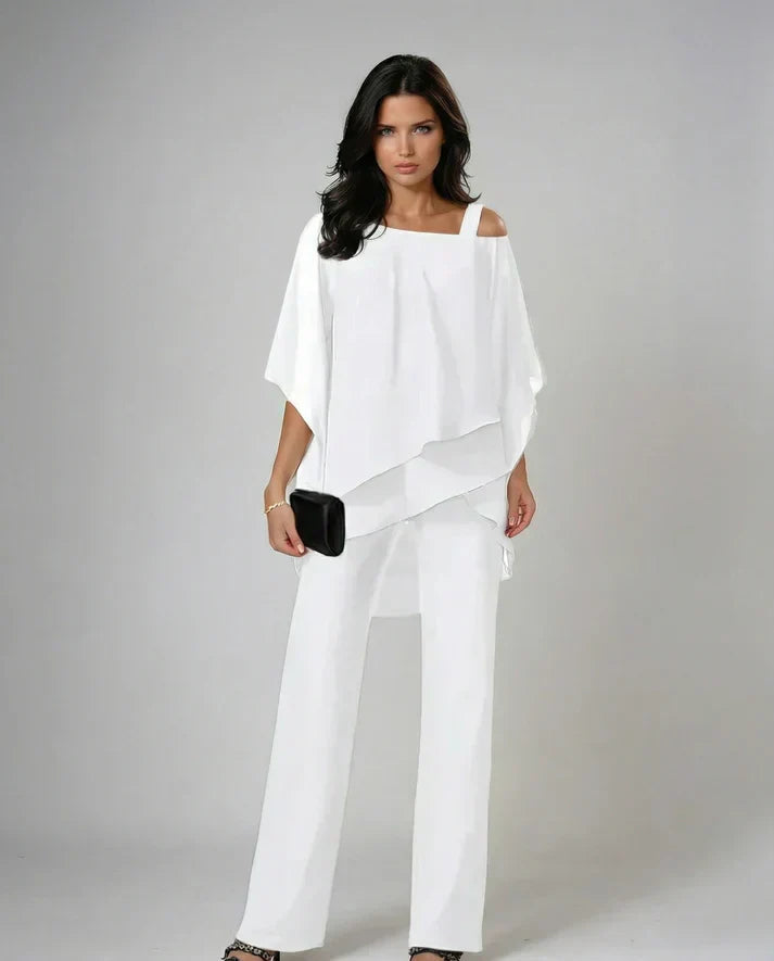 Mariella | Two-Piece Flowing Set - White