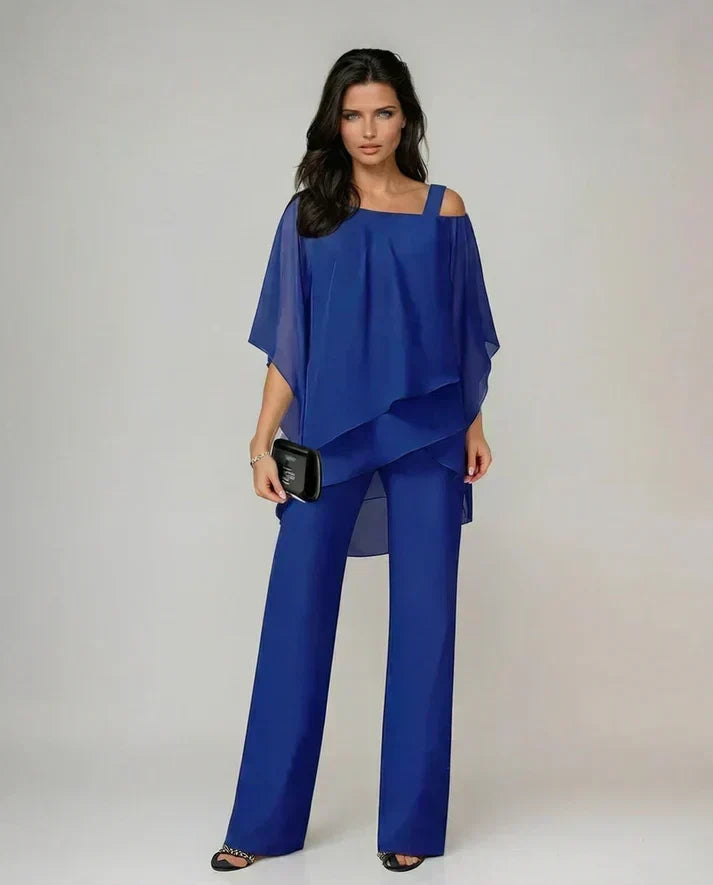 Evangeline | Flowing Two-Piece Set - Blue