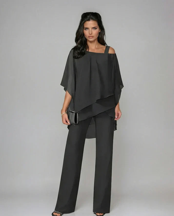 Mariella | Two-Piece Flowing Set - Black