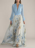 ELVENA™ | Floral Chiffon Maxi Dress