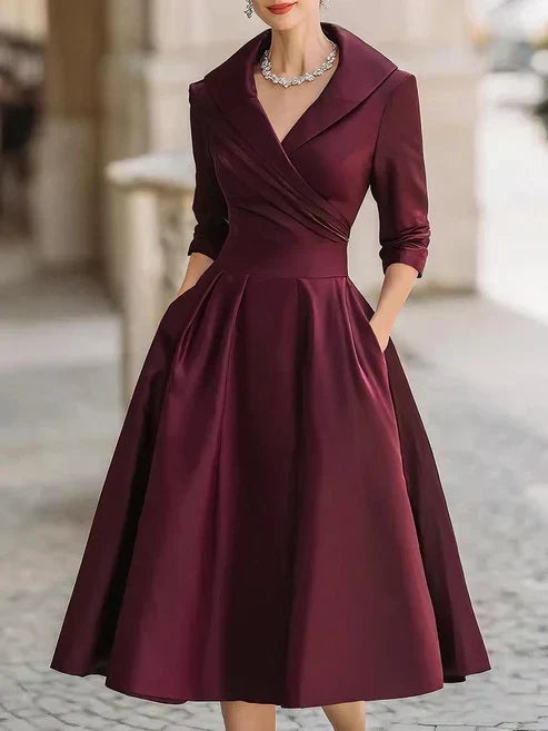 ELVENA™ | Elegant Satin Dress