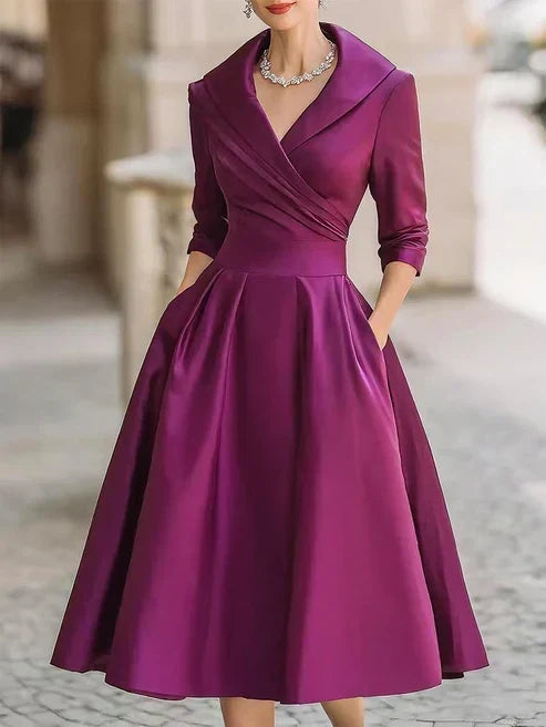 ELVENA™ | Elegant Satin Dress