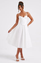 MAILEEN | Elegant Midi Dress in Corset Style