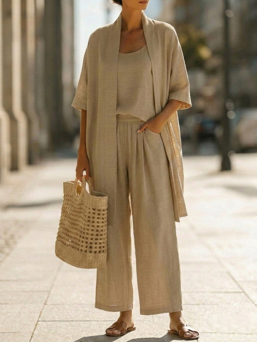 Isa | Effortlessly Elegant Three-Piece Set - Beige